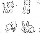 Crías de animales: dibujo para colorear e imprimir