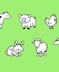Animales de la granja: dibujo para colorear e imprimir