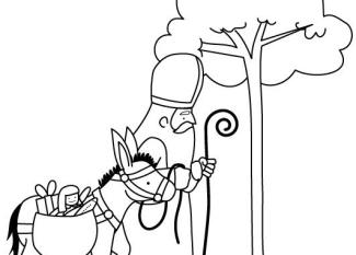 San Nicolás: dibujo para imprimir y colorear