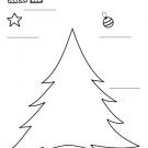 Decorar el árbol de Navidad: dibujo para imprimir y colorear