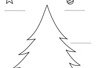 Decorar el árbol de Navidad: dibujo para imprimir y colorear