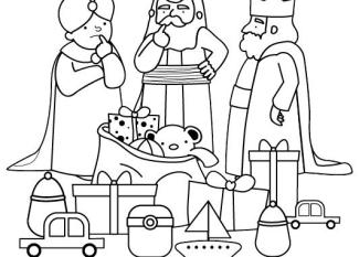 Reyes Magos: dibujo para colorear e imprimir
