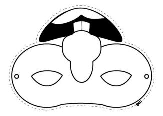 Antifaz para chico: dibujo para colorear e imprimir