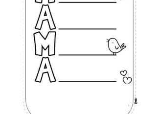 Dibujo para mamá: dibujo para colorear e imprimir
