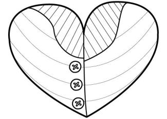 Corazón para tu abuela: dibujo para colorear e imprimir