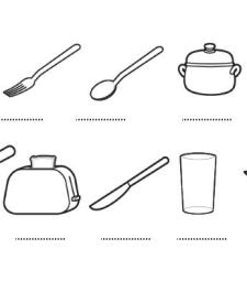 Utensilios de cocina: dibujos para colorear e imprimir