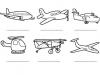 Aviones: dibujos para colorear e imprimir
