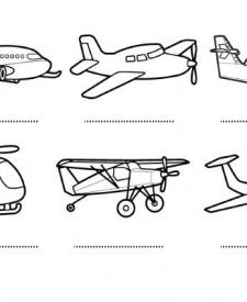 Aviones: dibujos para colorear e imprimir