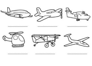 Aviones: dibujos para colorear e imprimir