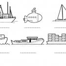 Barcos: dibujos para colorear e imprimir