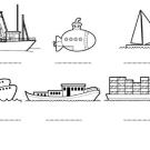 Barcos: dibujos para colorear e imprimir