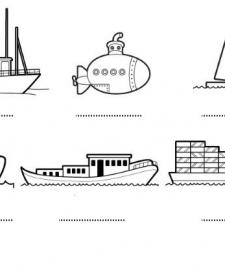 Barcos: dibujos para colorear e imprimir