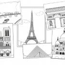 Monumentos de París: dibujo para colorear e imprimir