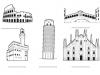 Italia: dibujo para colorear e imprimir