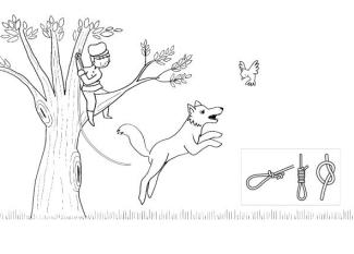 Pedro y el lobo: dibujo para colorear e imprimir