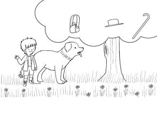 Bella y Sebastián: dibujo para colorear e imprimir