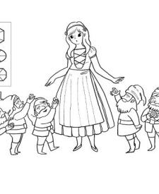 Blancanieves: dibujo para colorear e imprimir