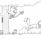 El cuervo y el zorro: dibujo para colorear e imprimir
