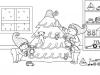 Duendes de Papá Noel: dibujo para colorear e imprimir