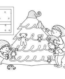 Duendes de Papá Noel: dibujo para colorear e imprimir