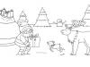 Papá Noel y el reno Rodolfo: dibujo para colorear e imprimir