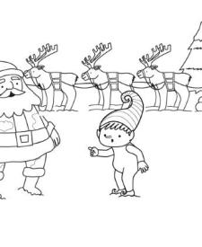 El traje de Papá Noel: dibujo para colorear e imprimir