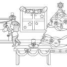 Decoración de Navidad: dibujo para colorear e imprimir