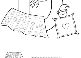 Letra D: dibujo para colorear e imprimir