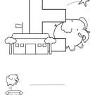 Letra E: dibujo para colorear e imprimir