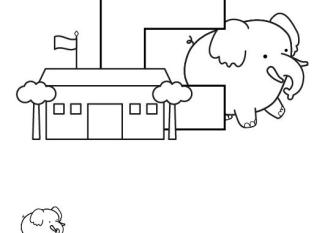 Letra E: dibujo para colorear e imprimir