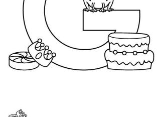 Letra G: dibujo para colorear e imprimir
