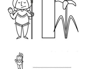 Letra I: dibujo para colorear e imprimir