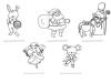 Amigos de los niños: dibujo para colorear e imprimir