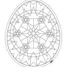 Huevo de Pascua con mandala: dibujo para colorear e imprimir