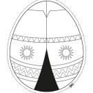 Huevo de Pascua indio: dibujo para colorear e imprimir