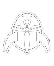 Huevo de Pascua cohete: dibujo para colorear e imprimir