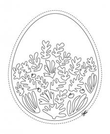 Huevo de Pascua Matisse: dibujo para colorear e imprimir