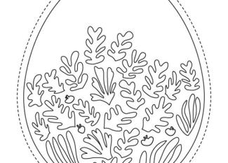 Huevo de Pascua Matisse: dibujo para colorear e imprimir