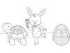 Tortuga de Pascua: dibujo para colorear e imprimir