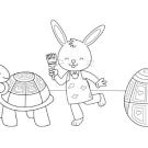 Tortuga de Pascua: dibujo para colorear e imprimir