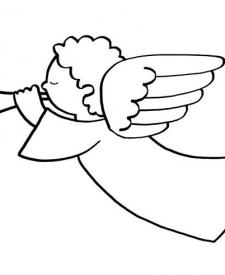 Un ángel: dibujos para colorear e imprimir
