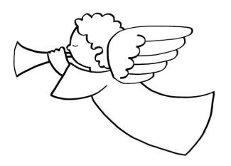 Un ángel: dibujos para colorear e imprimir
