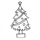 Árbol de Navidad: dibujo para colorear e imprimir