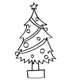 Árbol de Navidad: dibujo para colorear e imprimir