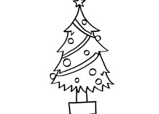 Árbol de Navidad: dibujo para colorear e imprimir