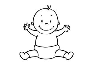 Un bebé: dibujo para colorear e imprimir
