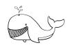 Una ballena: dibujos para colorear e imprimir