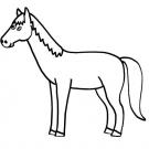 Un caballo: dibujo para colorear e imprimir