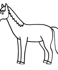 Un caballo: dibujo para colorear e imprimir