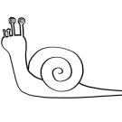 La carrera del caracol: dibujo para colorear e imprimir